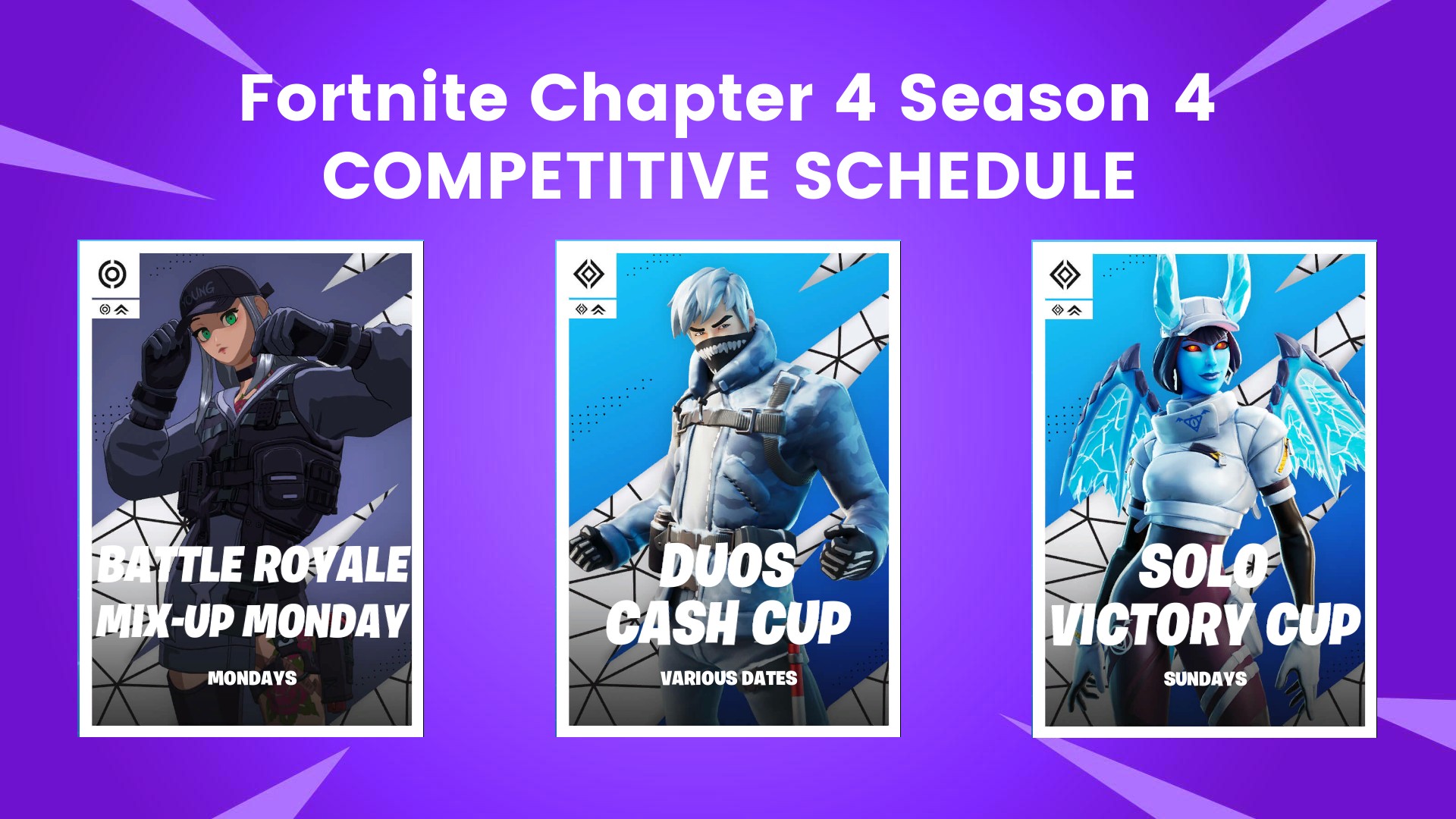 Fortnite Cash Cups + tournament schedule for Chapter 4 Season 4